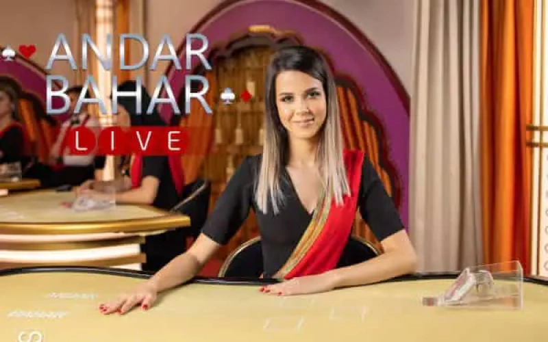 Experience the excitement of the traditional Andar Bahar with real dealers at 1win casino.