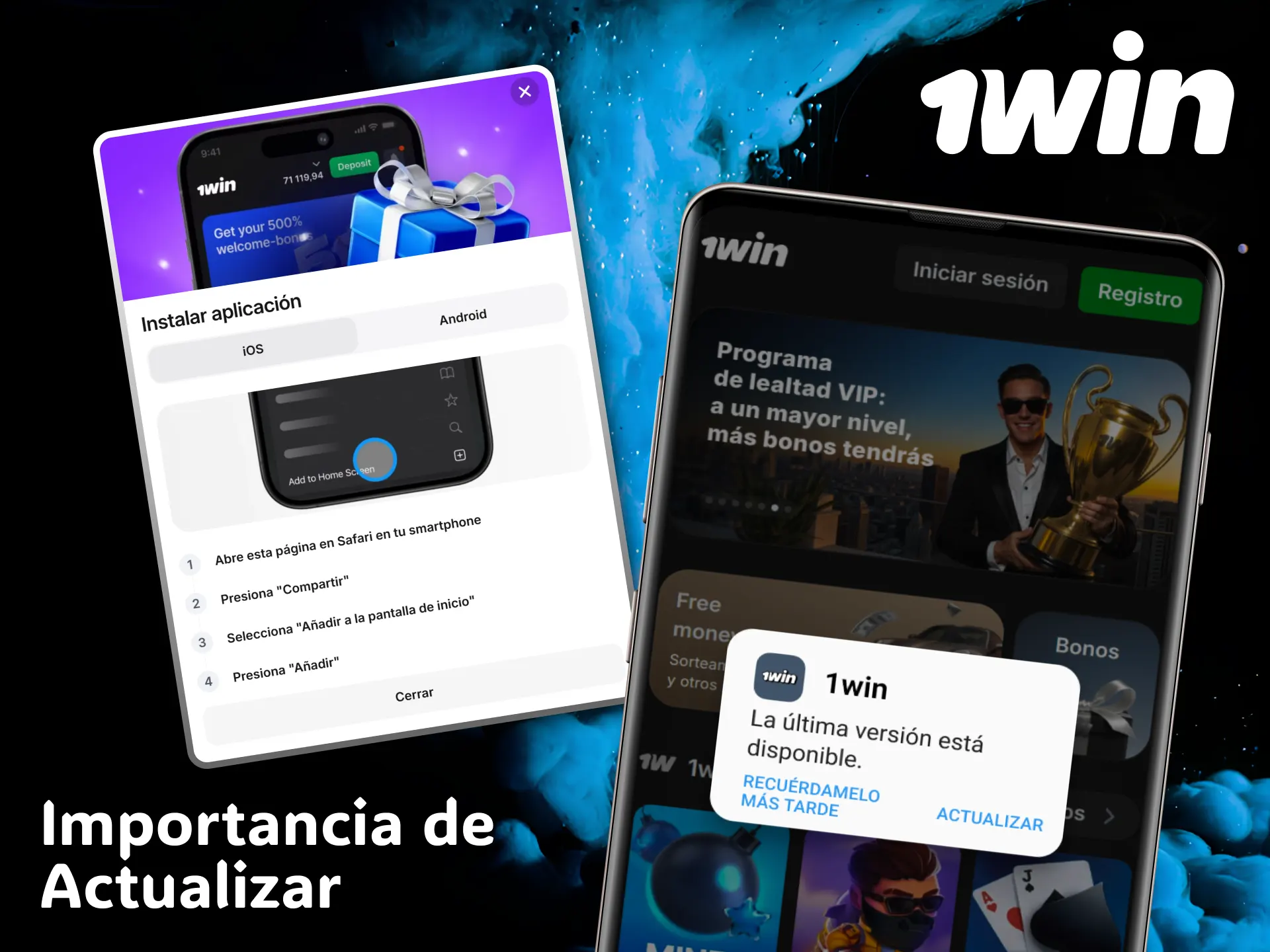 Updating the 1win app guarantees you access to the latest features.