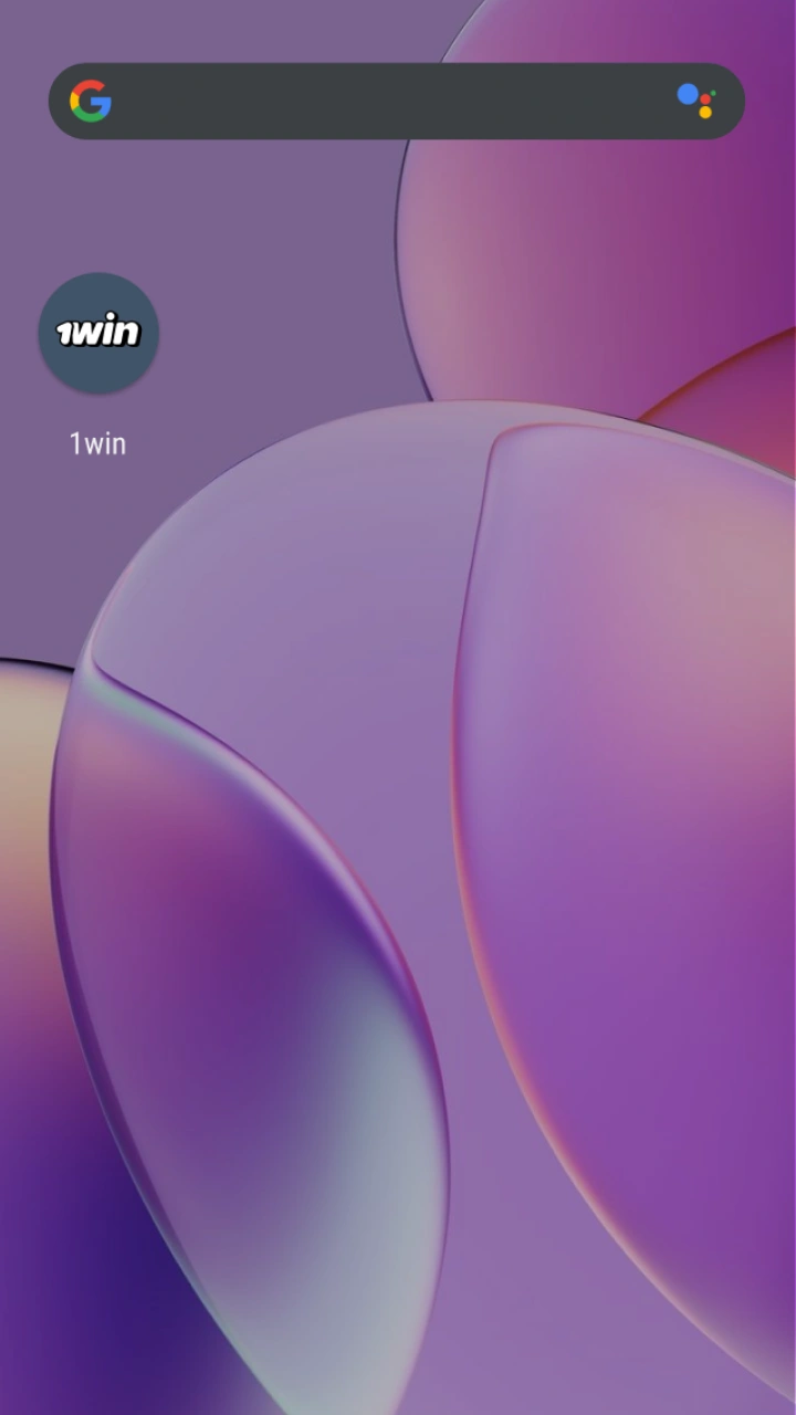 Open the icon of the official 1win application successfully installed on your smartphone.