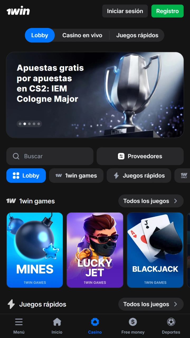 Visit the official 1win website to access Aviator.