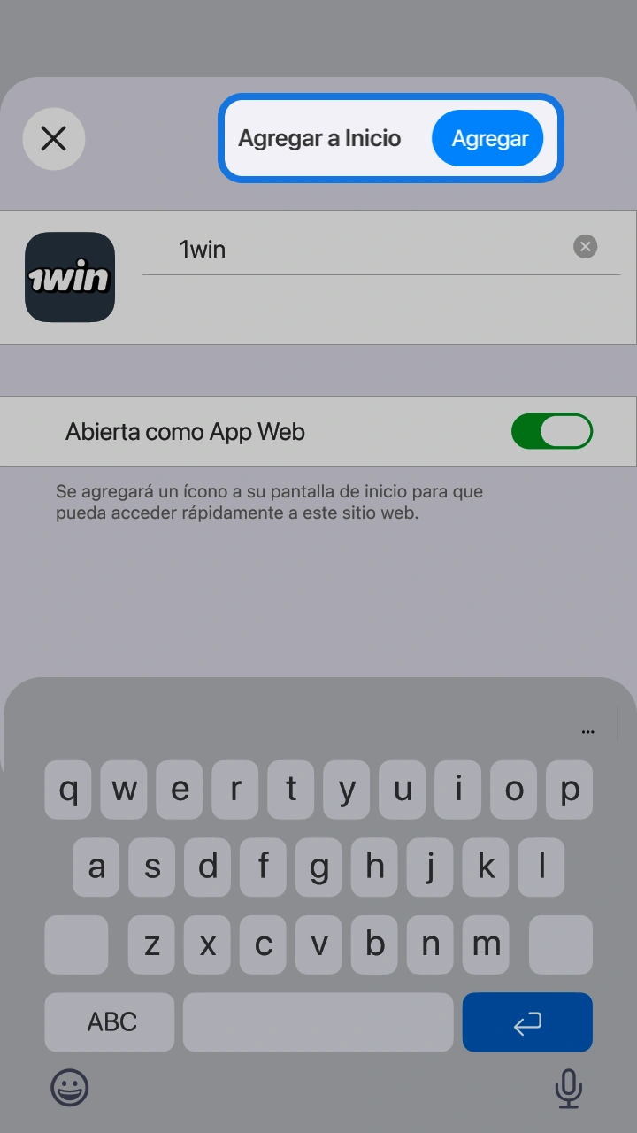 Confirm the addition to the home screen to open Aviatrix at 1win casino.