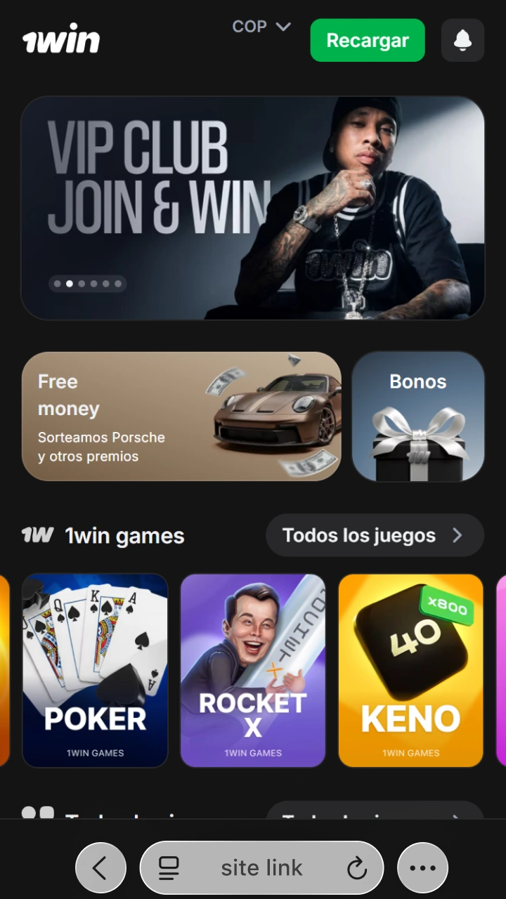 Open the official 1win website to begin your adventure in the Balloon game.