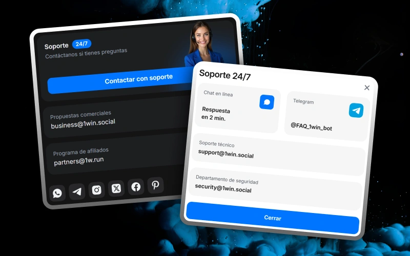 1win's attentive Spanish language support service quickly resolves your questions.