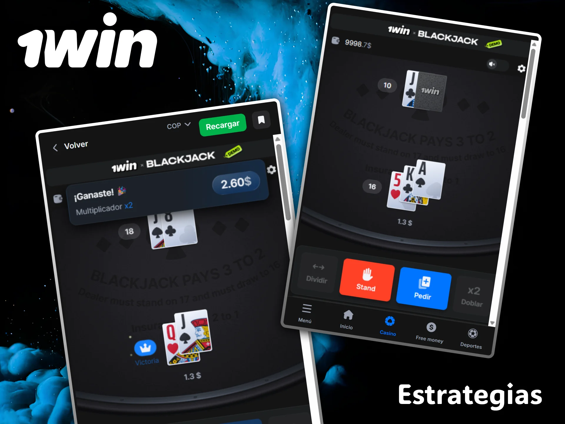 Apply your best Blackjack strategies to maximize your winnings at the 1win casino.