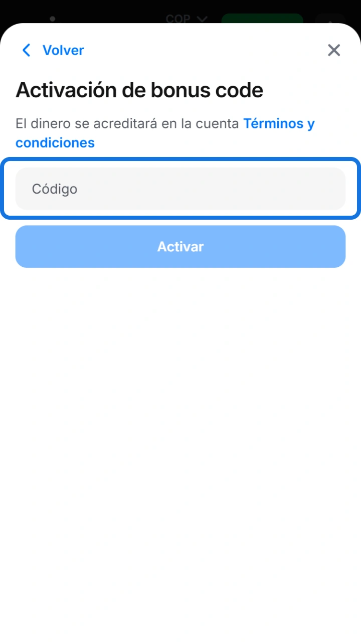 Easily enter your promotional code to unlock great benefits within the 1win platform.