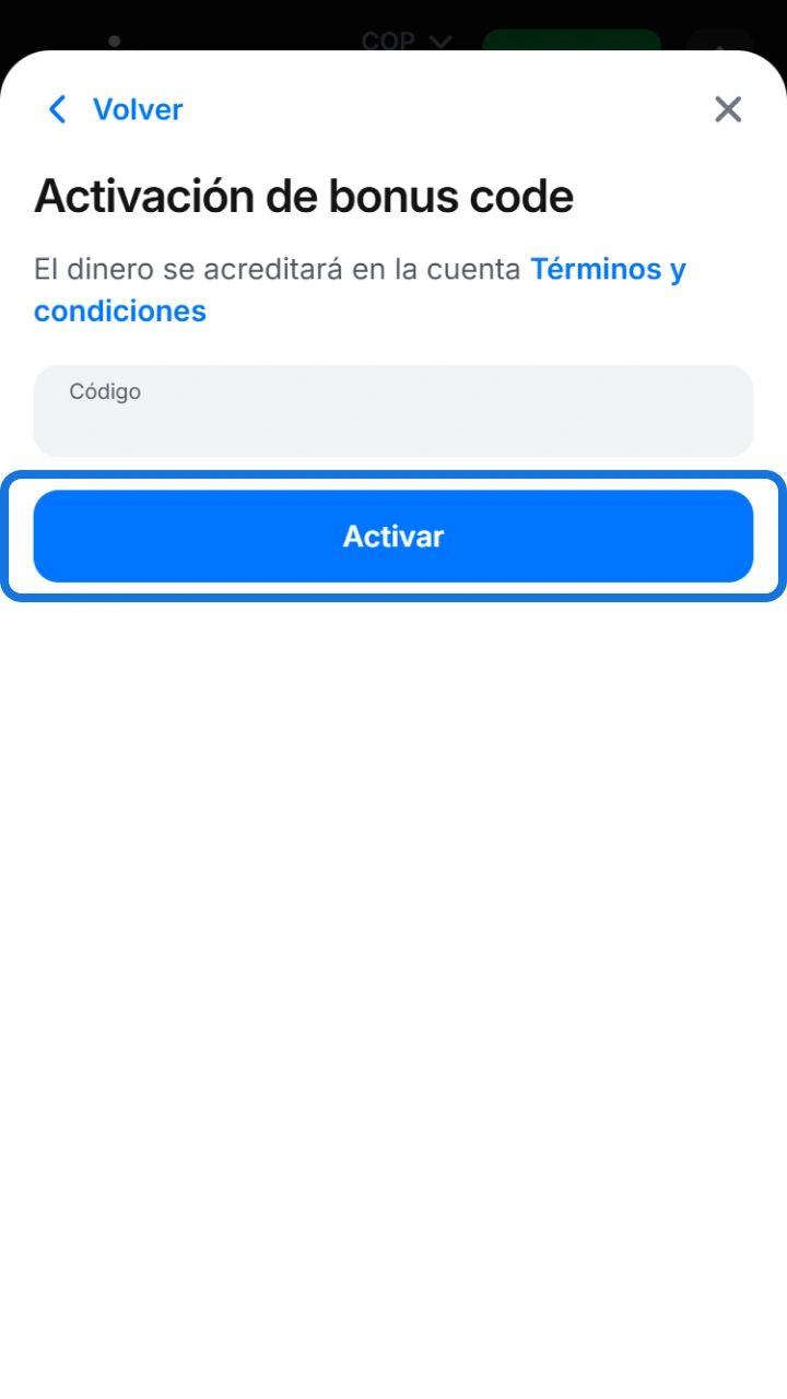 Confirm the activation of your bonus code with a single click on 1win.