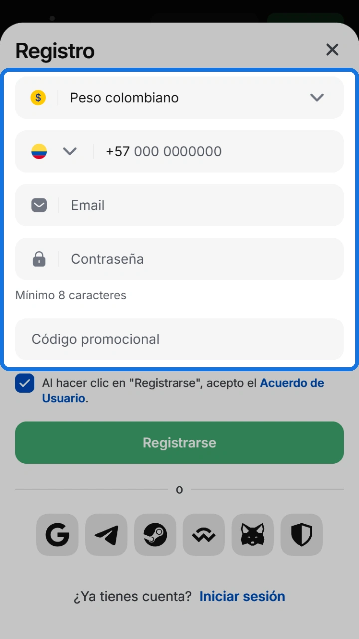 Register by completing the quick form to start earning on the 1win platform.