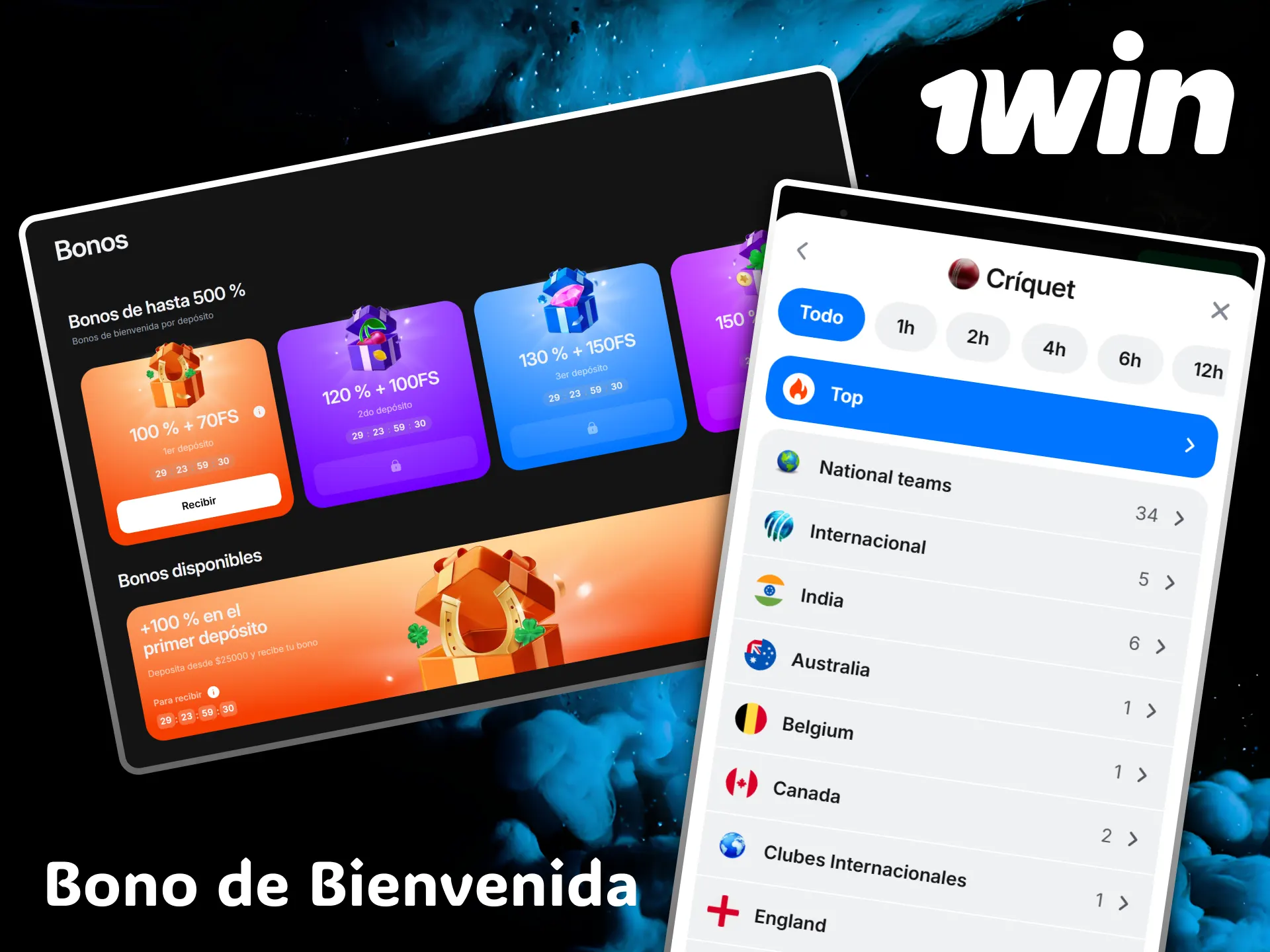 Activate your generous welcome bonus to bet on cricket on the 1win platform.