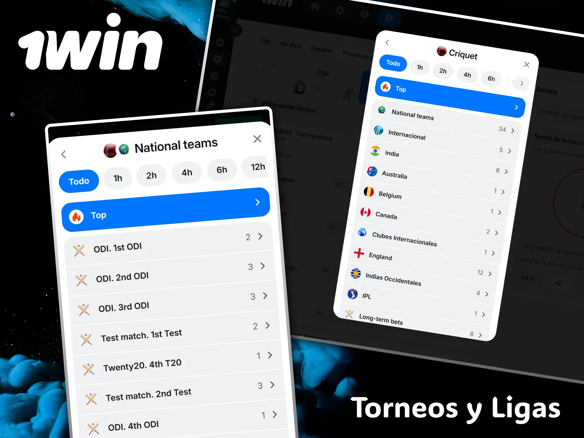 Find the best cricket tournaments and leagues to bet on successfully at 1win.