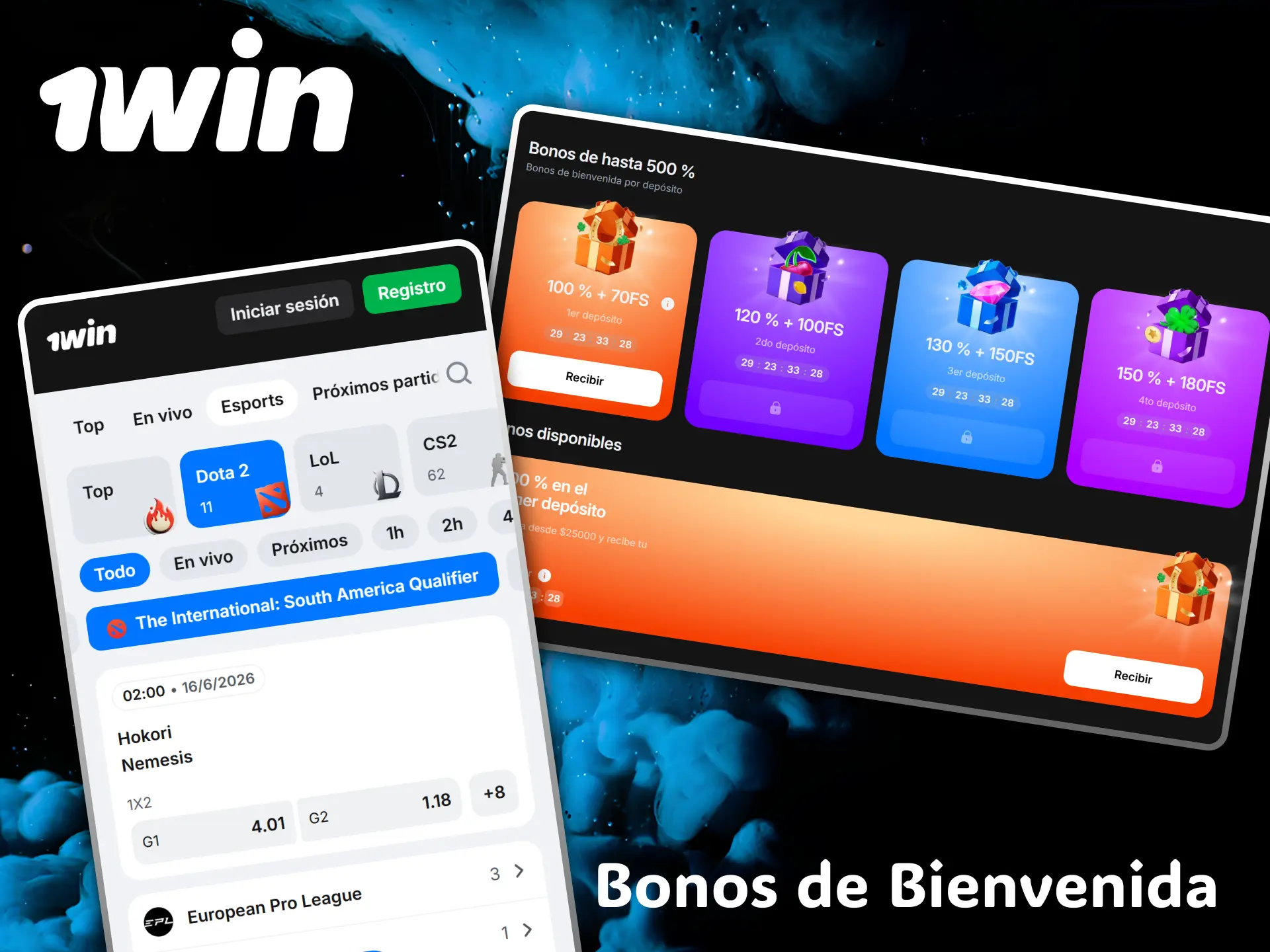 Claim your magnificent welcome bonus to multiply your Dota 2 bets at 1win.