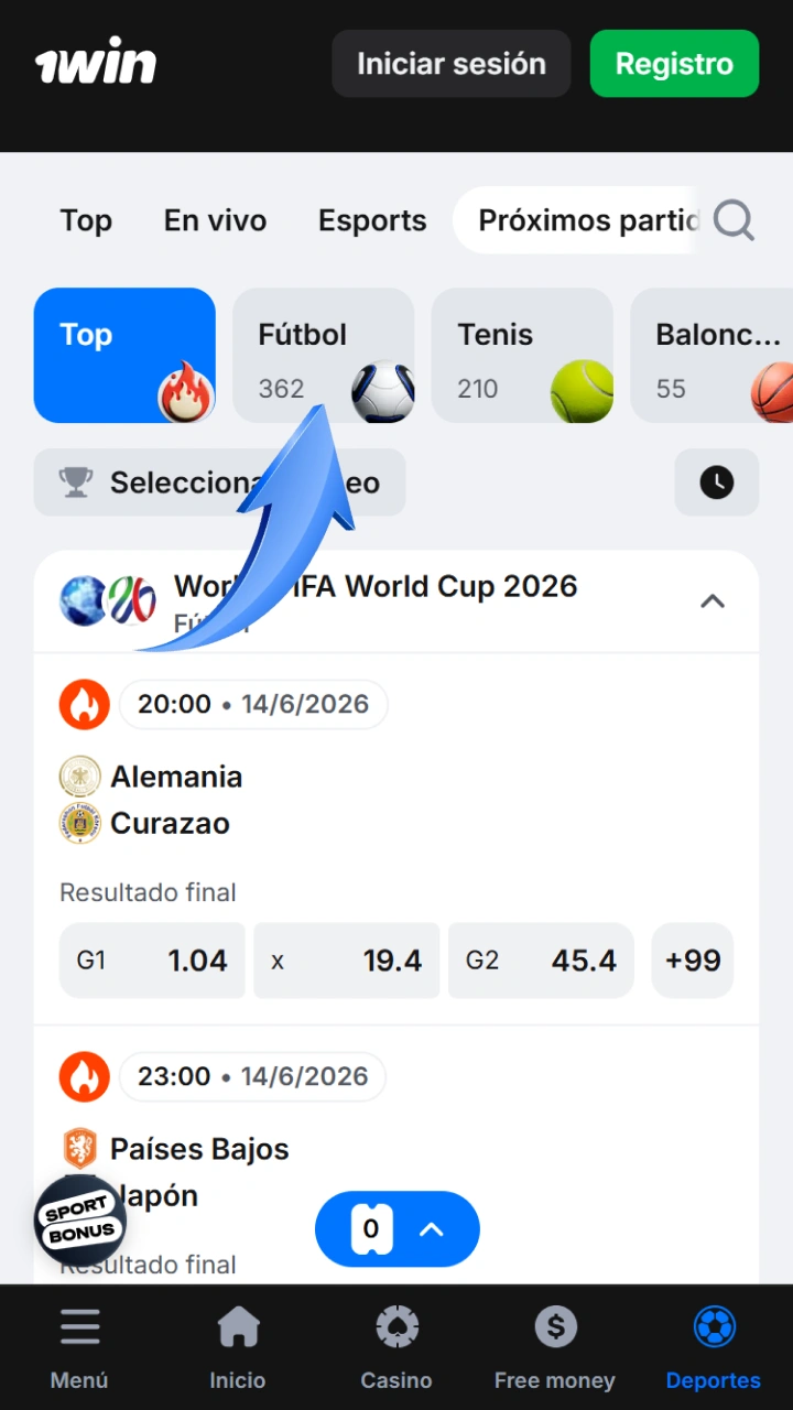 Easily select football within the prestigious 1win betting house.