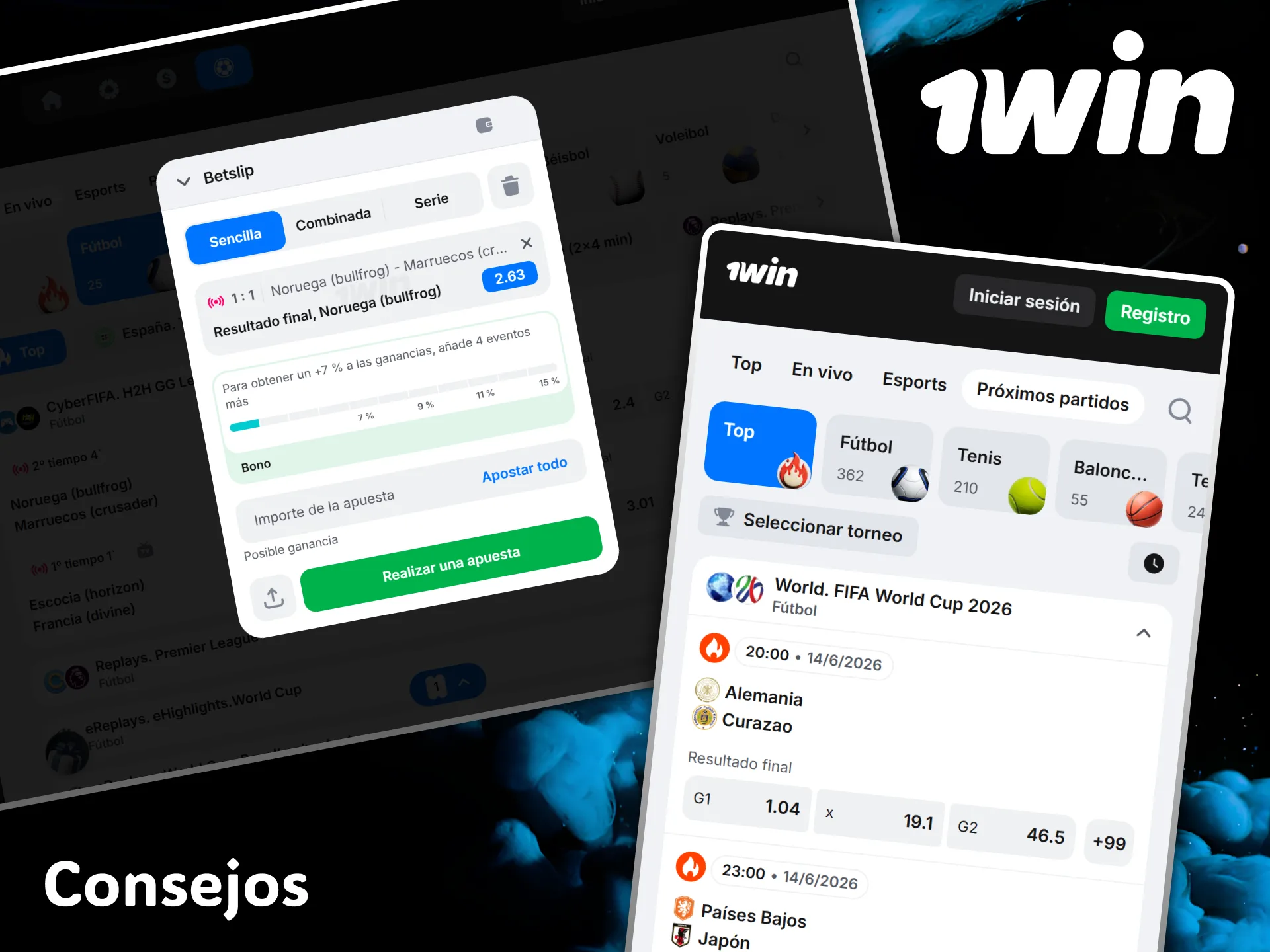 Find the best football tips and odds at the 1win betting site.