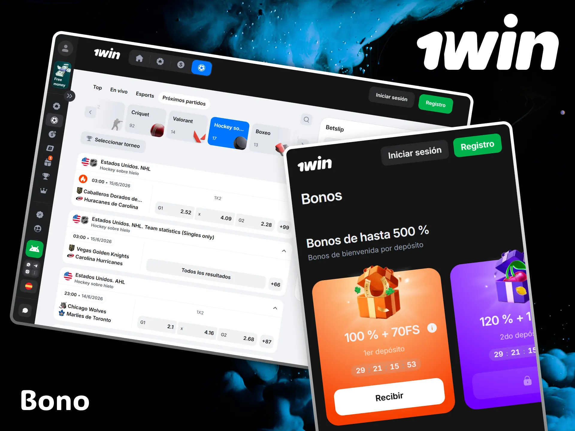 Claim your exclusive bonus to boost your ice hockey winnings with 1win.