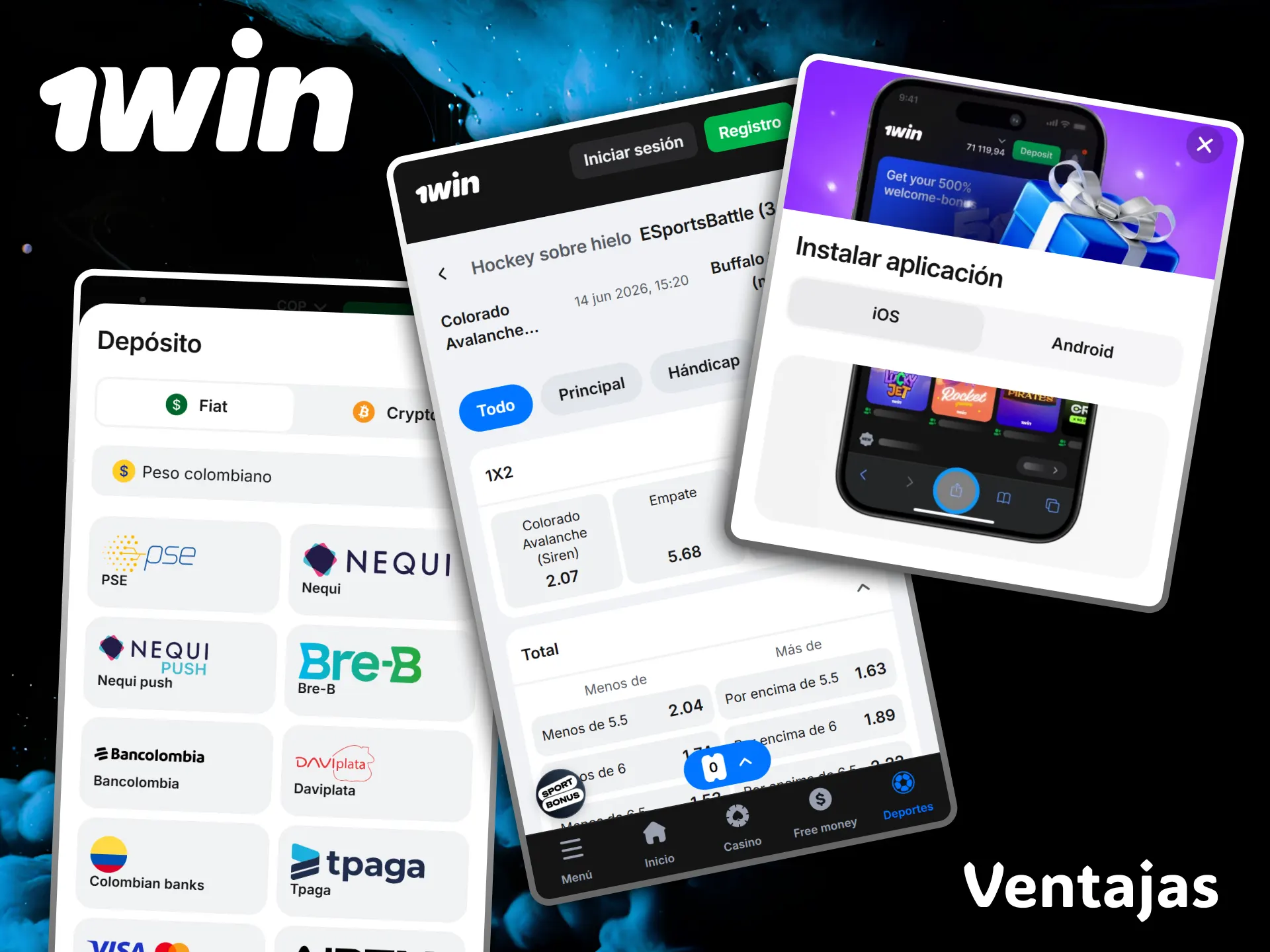 Take advantage of the incredible operational benefits when placing your best hockey bets at 1win.