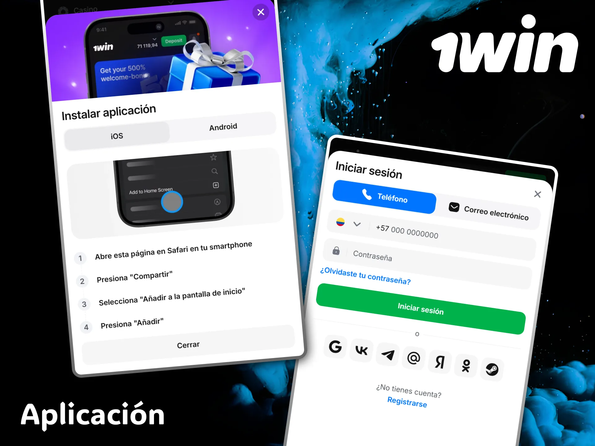 Open the excellent 1win mobile app and log in quickly and securely.