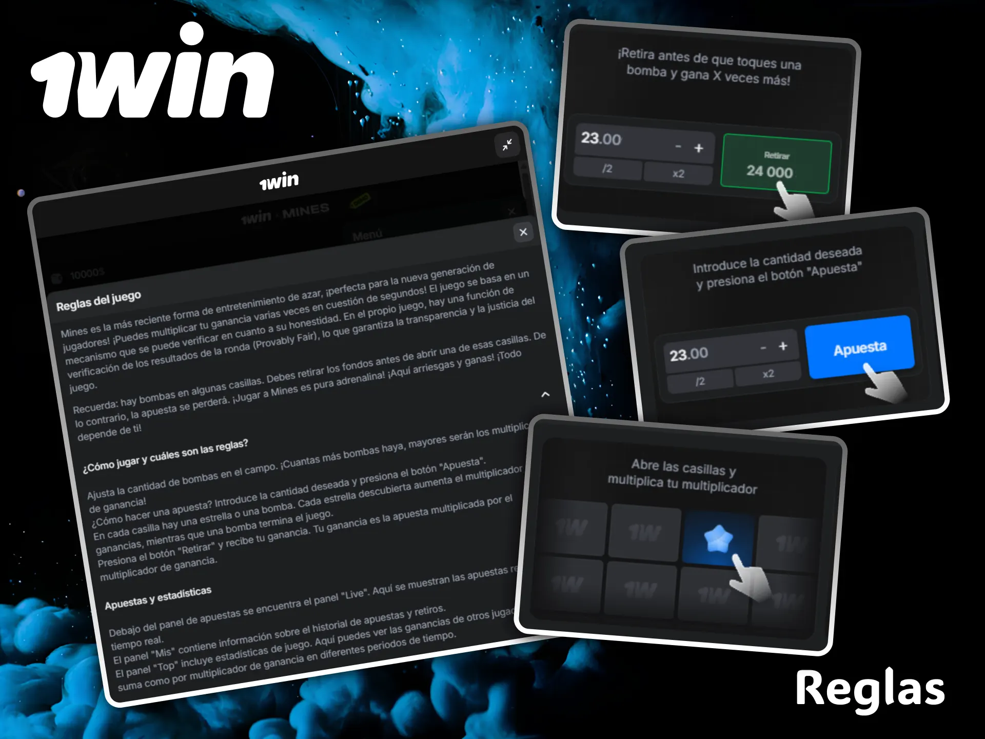 Learn the simple rules of the Mines game to multiply your winnings at 1win casino.