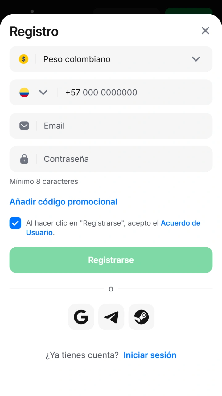 Create your account or log in to bet on MMA at 1win.