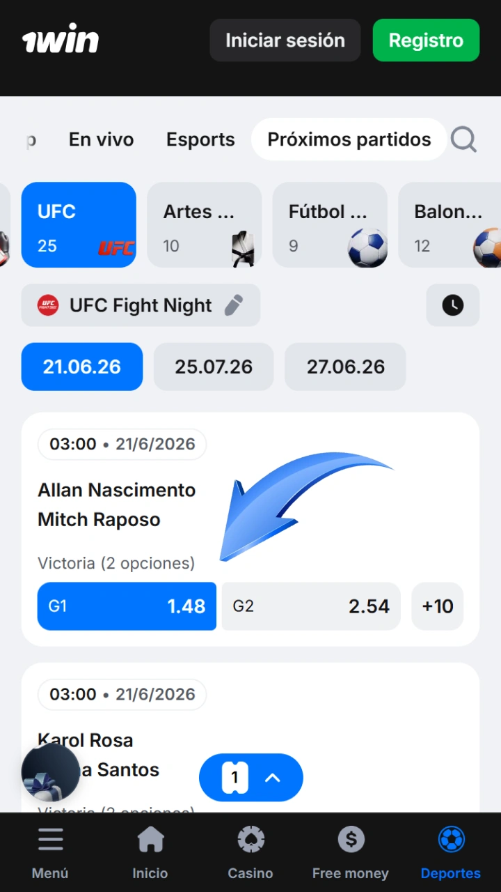 Select the ideal MMA market to win with the best fights on 1win.