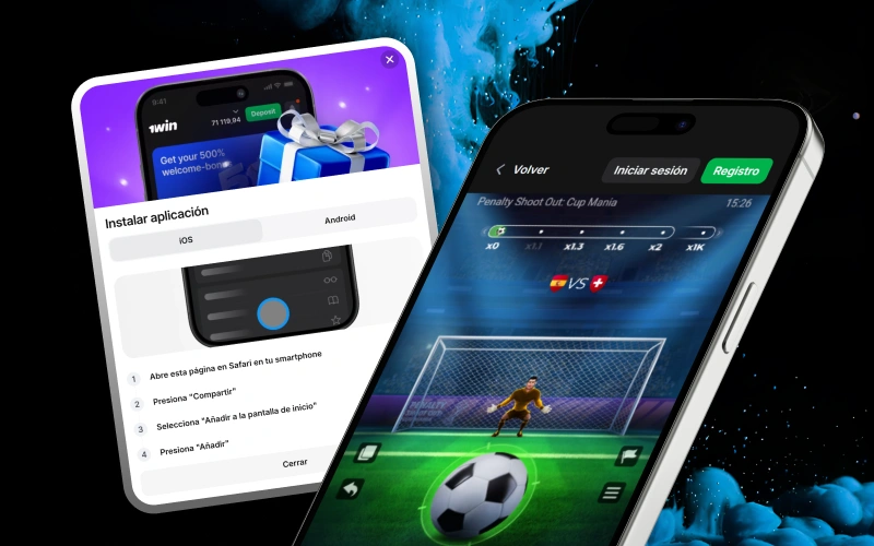Enjoy the exciting Penalty Shoot-out game from any device thanks to 1win's cross-platform access.