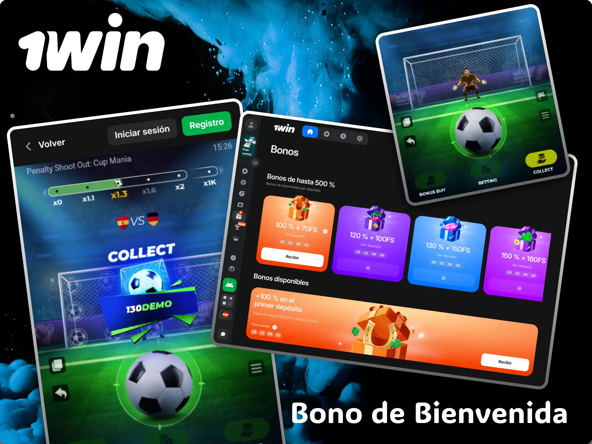 Claim your magnificent welcome bonus at 1win casino and score goals in Penalty Shoot-out.