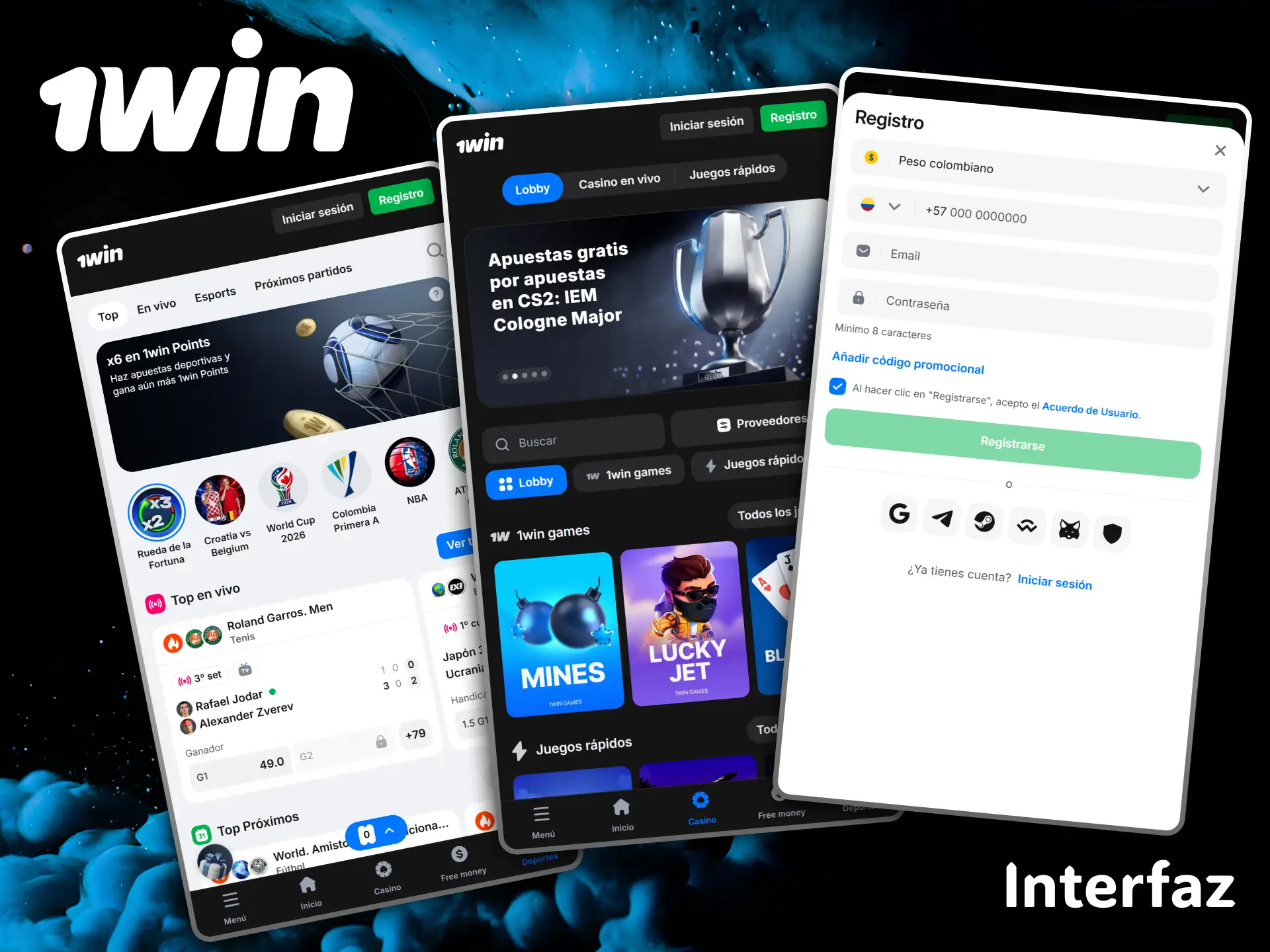 1win's modern interface provides quick and convenient access to its services.