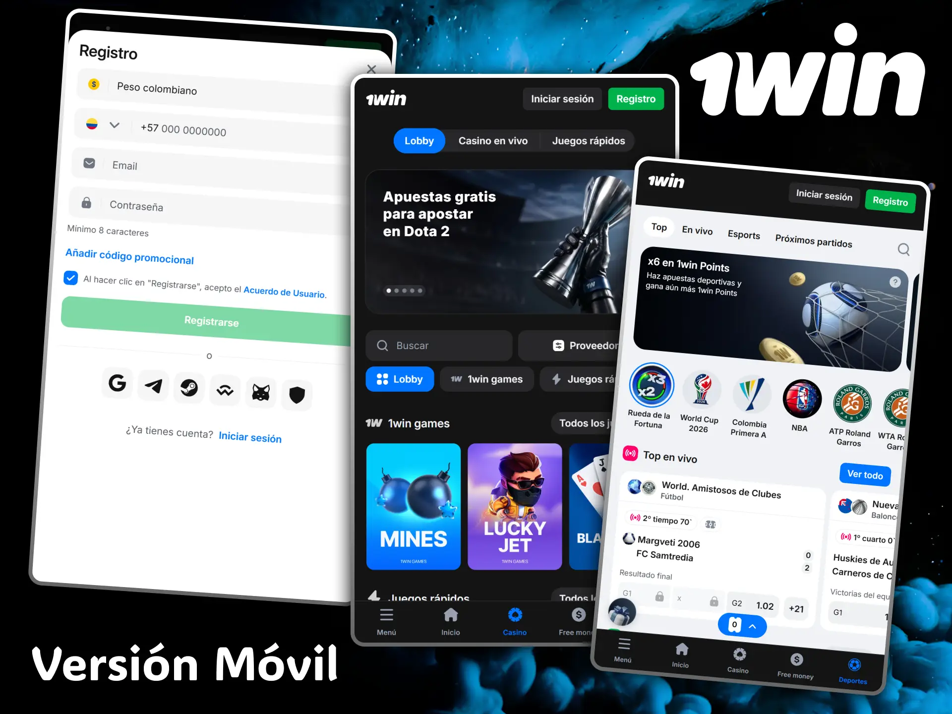 1win's convenient mobile version lets you bet and play from anywhere.