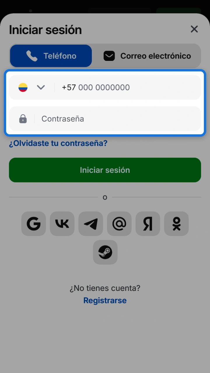 Enter your credentials securely in the official 1win login form.