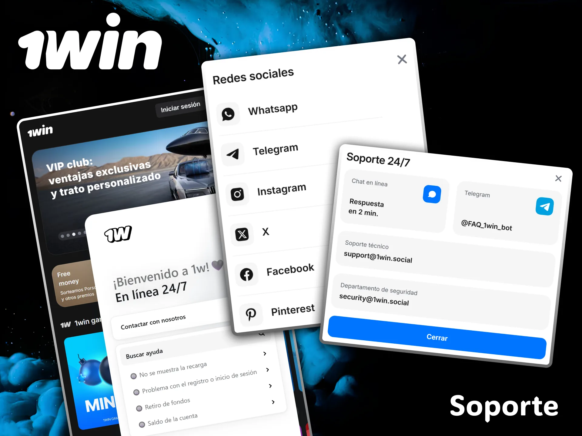 Get your transaction questions answered by contacting the efficient technical support team at 1win.