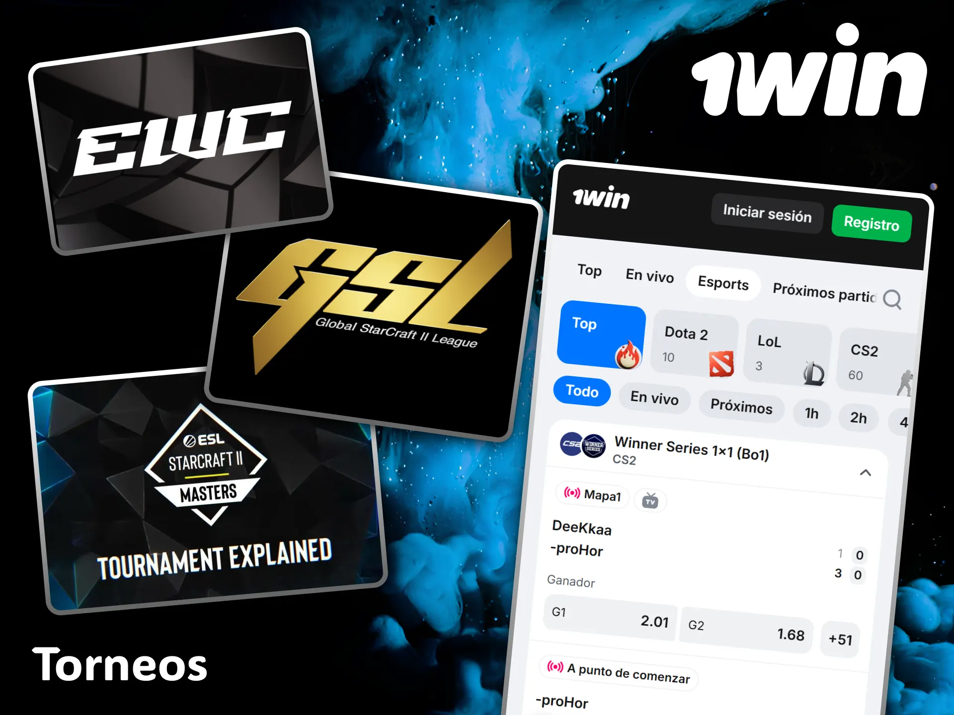 Find the most important international StarCraft leagues and tournaments to win on 1win.