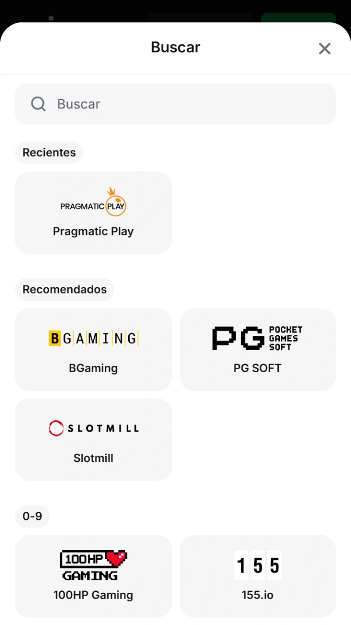 Easily filter your games by provider in 1win's convenient and intuitive interface.