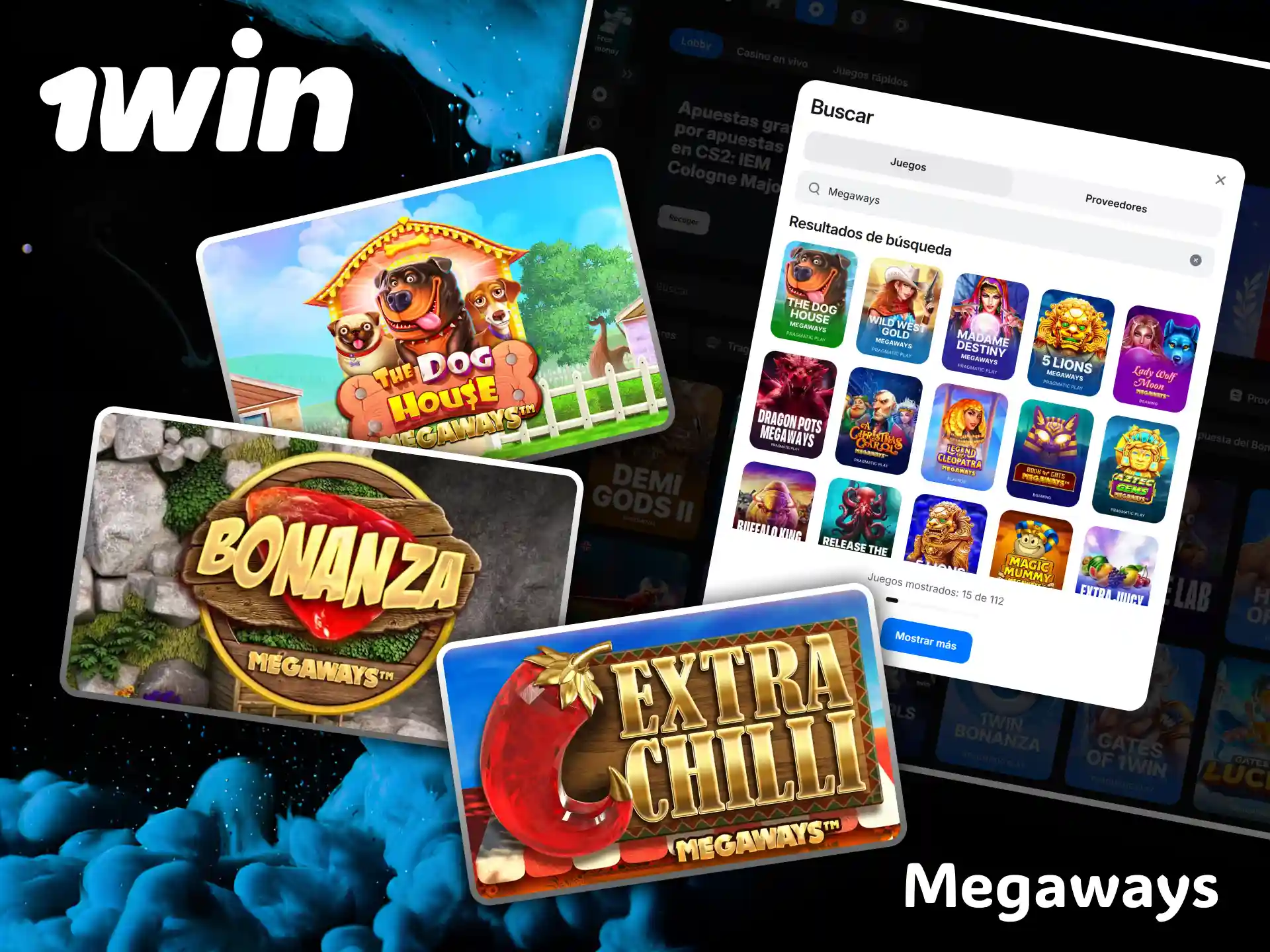 Multiply your ways to win by playing the innovative Megaways slots at 1win casino.