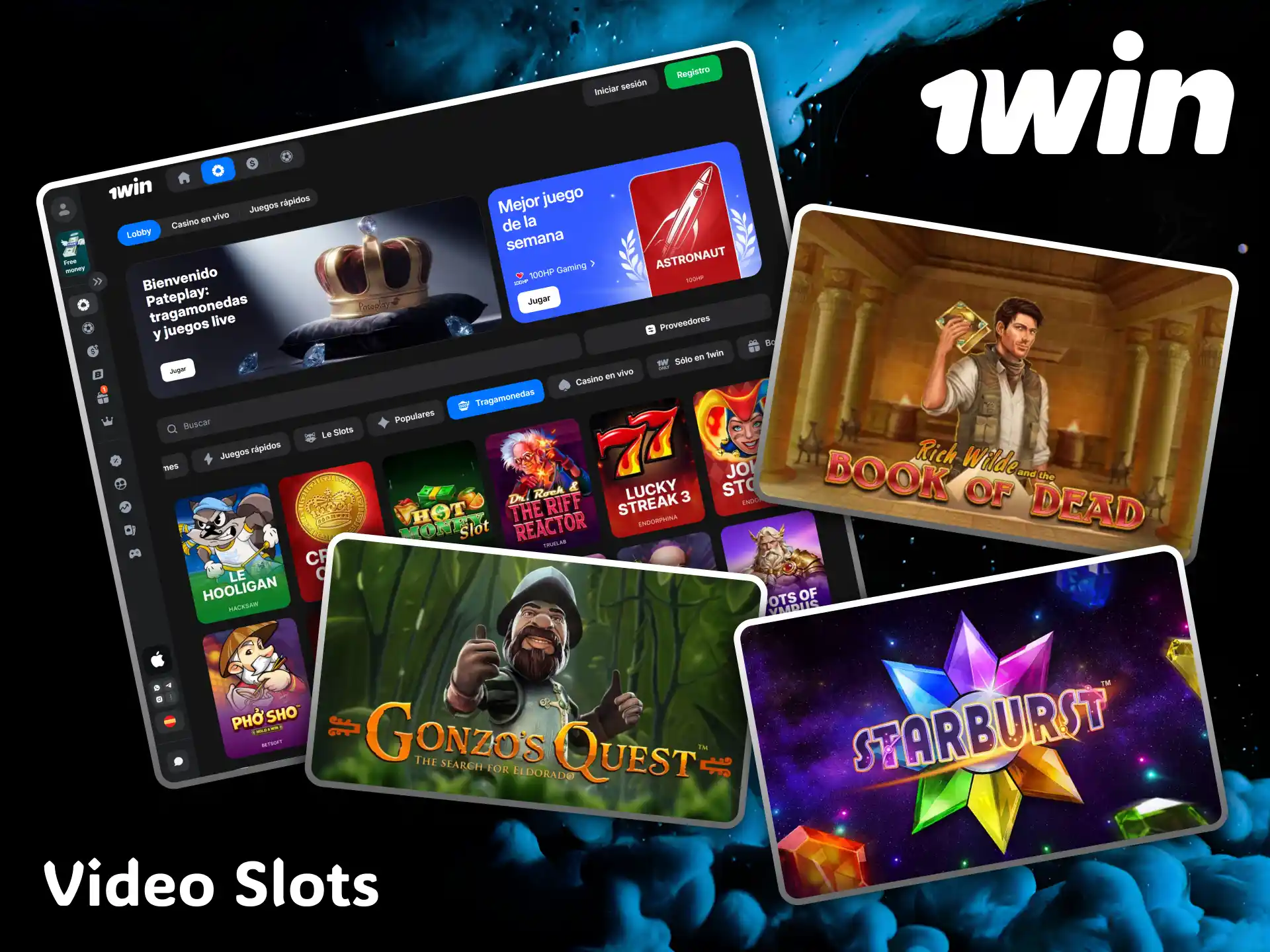 Enjoy the most dynamic and colorful video slots at the modern 1win casino.