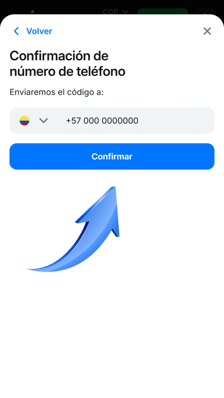 Complete the phone confirmation form securely at 1win.
